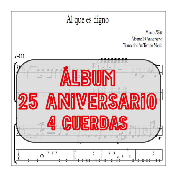Al que es digno - 4 cuerdas
